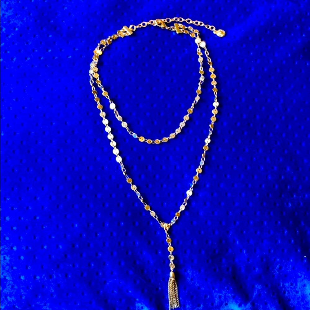 *SOLD* BaubleBar Tassles Disc Choker Necklace